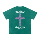 "Born Again / Heaven Bound" Heavyweight Earth Tone T-Shirt
