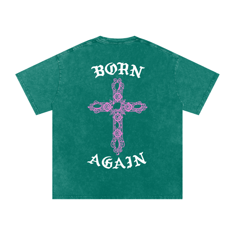 "Born Again / Heaven Bound" Heavyweight Earth Tone T-Shirt