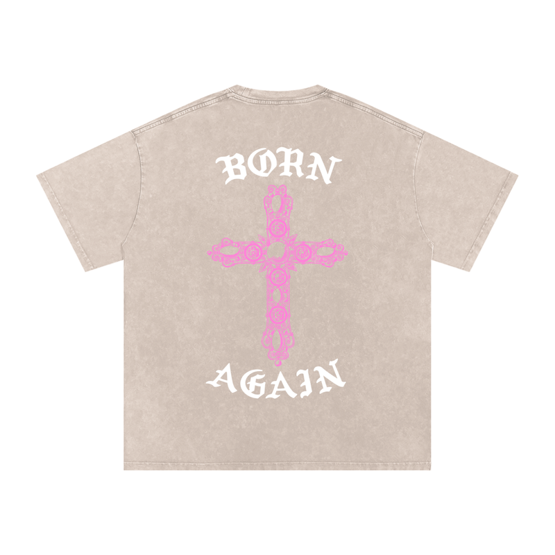 "Born Again / Heaven Bound" Heavyweight Earth Tone T-Shirt