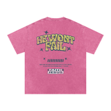 "Firm Foundation / He Won't Fail" Snow Washed Oversized Cotton T-Shirt