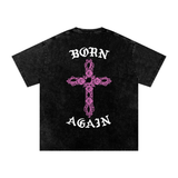 "Born Again / Heaven Bound" Heavyweight Earth Tone T-Shirt