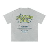 "Firm Foundation / He Won't Fail" Snow Washed Oversized Cotton T-Shirt