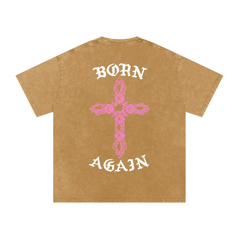 "Born Again / Heaven Bound" Heavyweight Earth Tone T-Shirt