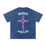 "Born Again / Heaven Bound" Heavyweight Earth Tone T-Shirt
