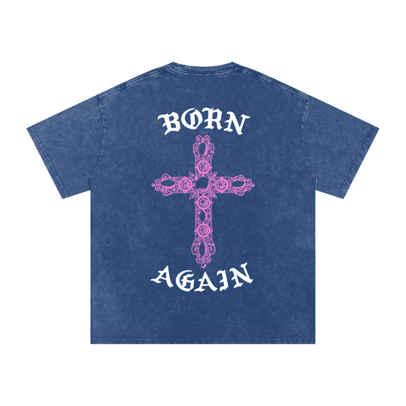 "Born Again / Heaven Bound" Heavyweight Earth Tone T-Shirt